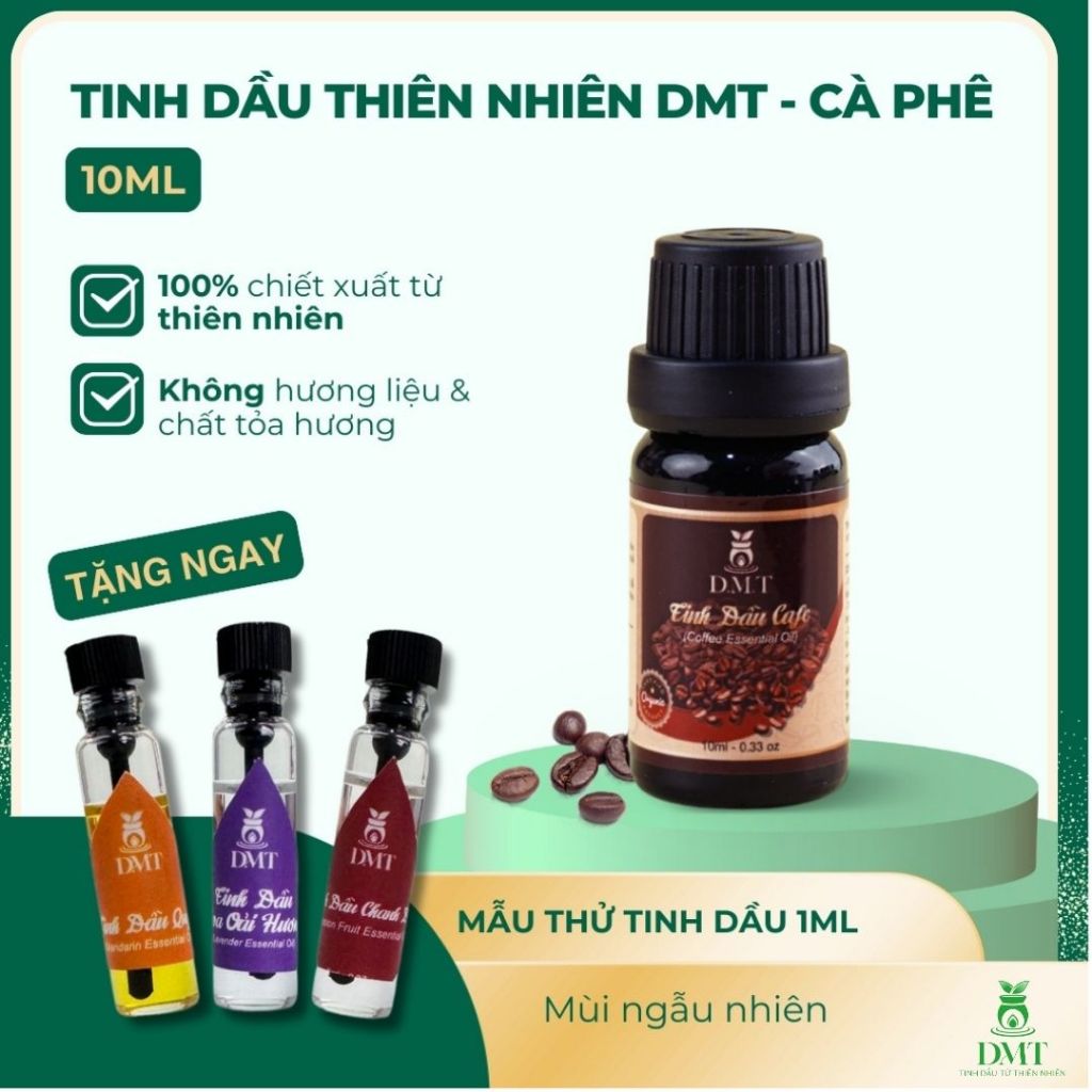 Tinh dầu cà phê thơm phòng DMT - tinh dầu cafe thiên nhiên xông phòng, treo xe ô tô 5ml/10ml