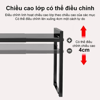 Kệ Gầm Bếp Chiều dài có thể được điều chỉnh Kệ để đồ nhà bếp Tấm thép cacbon Kệ lò vi sóng