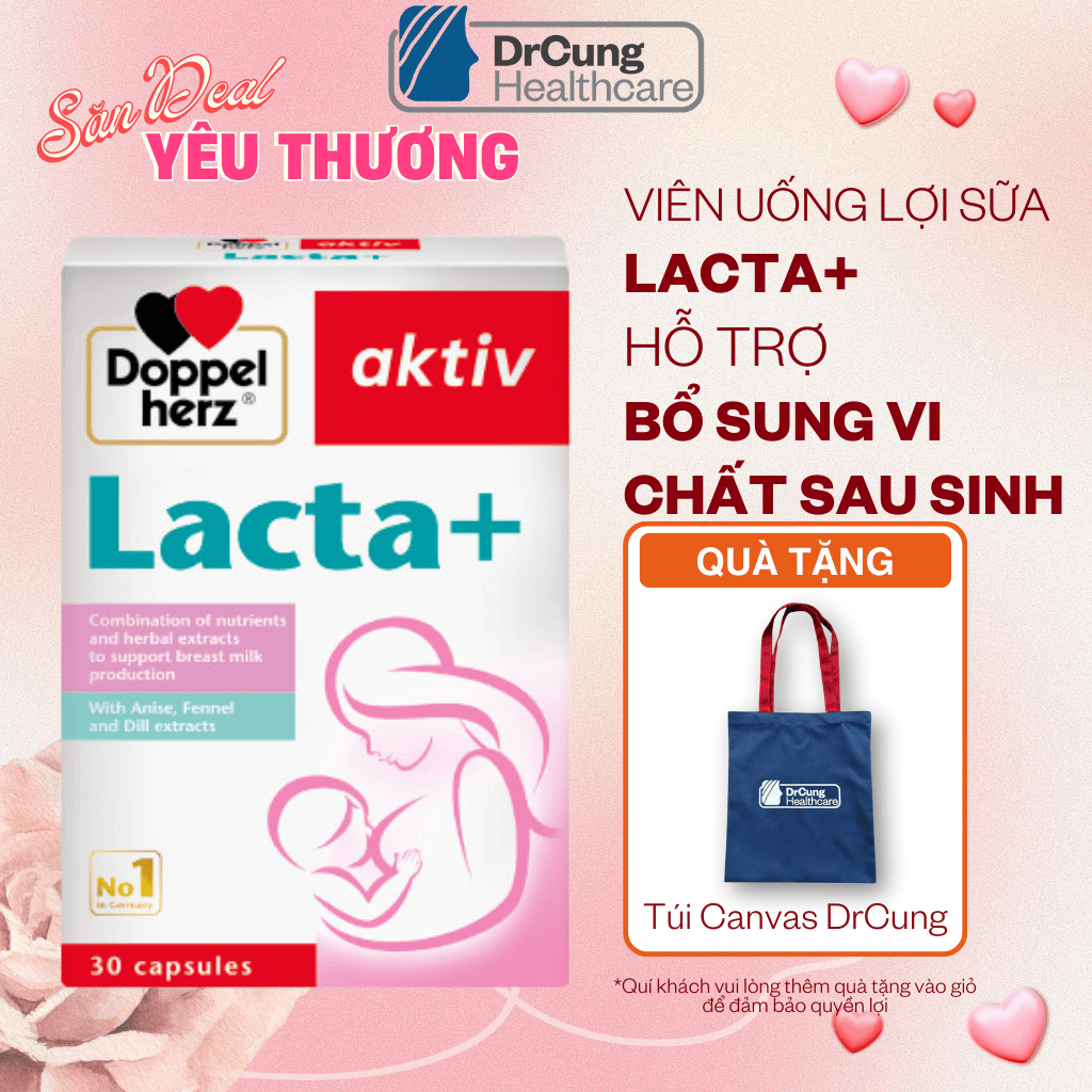Viên Uống Lợi Sữa Lacta+ Doppelherz Aktiv - Bổ Sung Canxi, Sắt, Cải ...