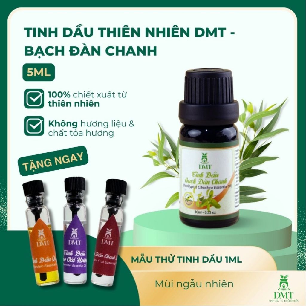 Tinh dầu Bạch đàn chanh xông thơm phòng DMT - tinh dầu bạch đàn chanh khử mùi, kháng khuẩn -5ml/10ml
