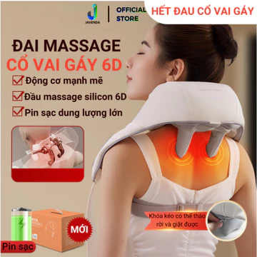 Máy Massage Cổ Vai Gáy 6D P11 Cao Cấp, Đai Massage Cổ Vai Gáy Giảm Nhức Mỏi, Mát Xa Xoa Bóp Mô Phỏng Bàn Tay Con Người