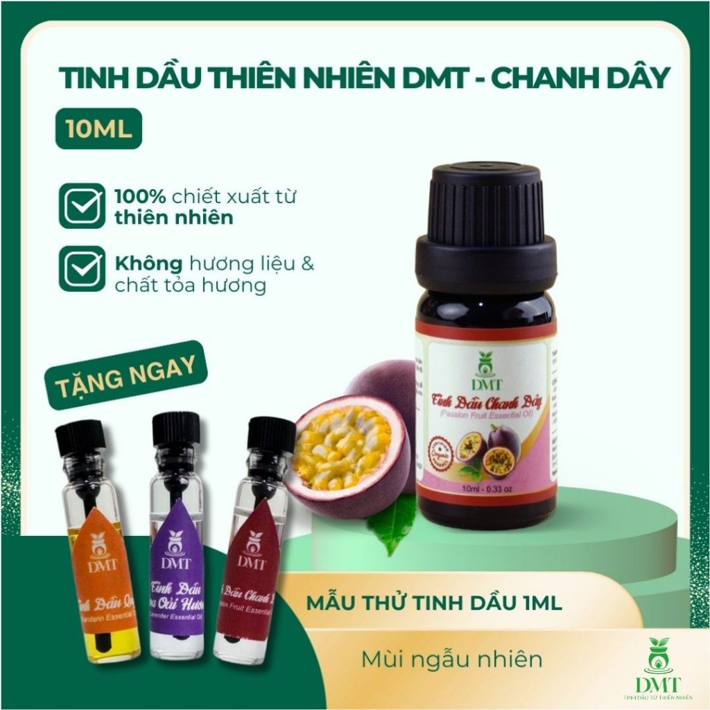 Tinh dầu chanh dây xông thơm phòng DMT - tinh dầu chanh dây nguyên chất kháng khuẩn - 5m/10ml