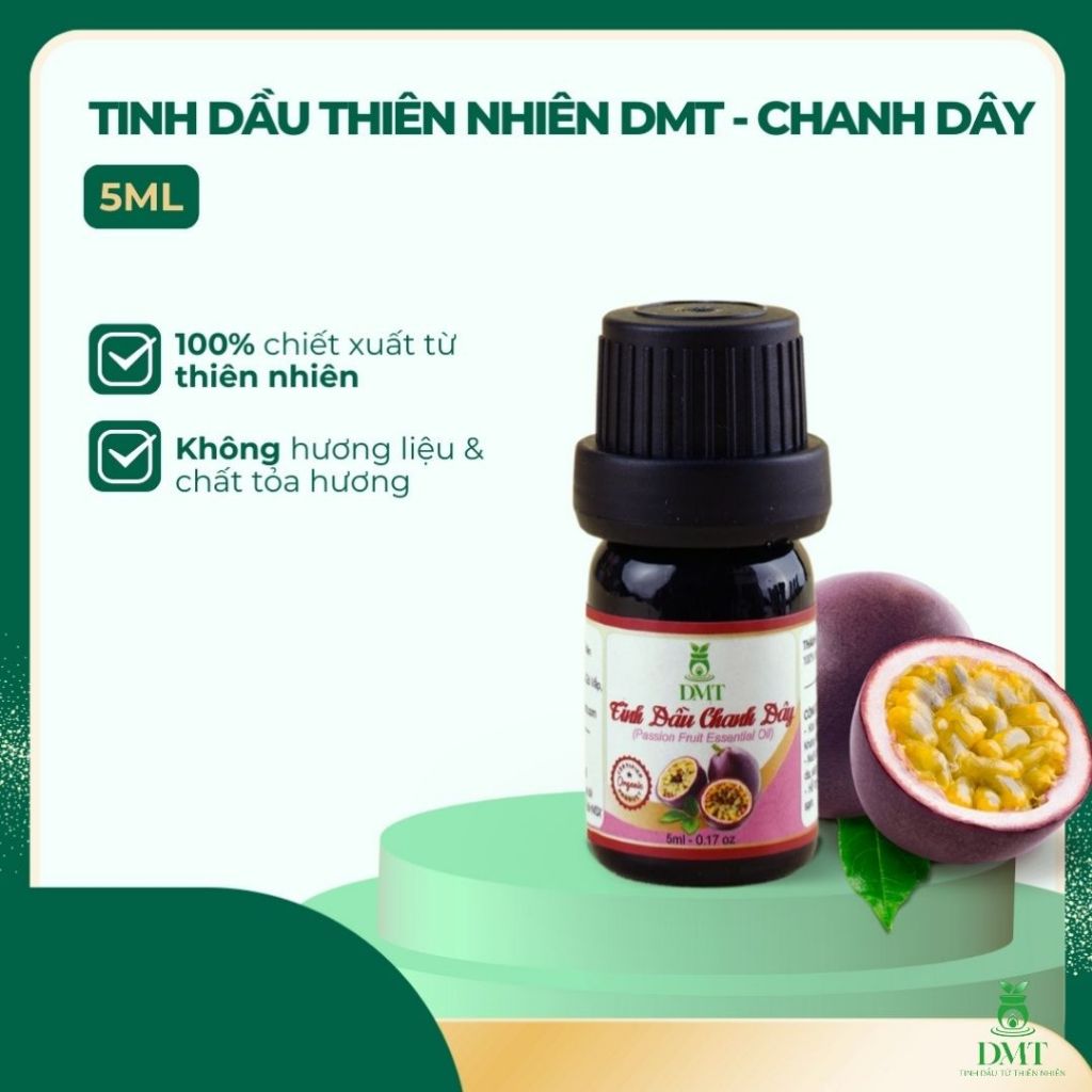Tinh dầu chanh dây xông thơm phòng DMT - tinh dầu chanh dây nguyên chất kháng khuẩn - 5m/10ml