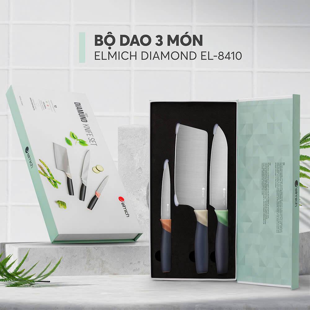 Bộ dao inox 3 món đóng hộp Elmich EL-8410