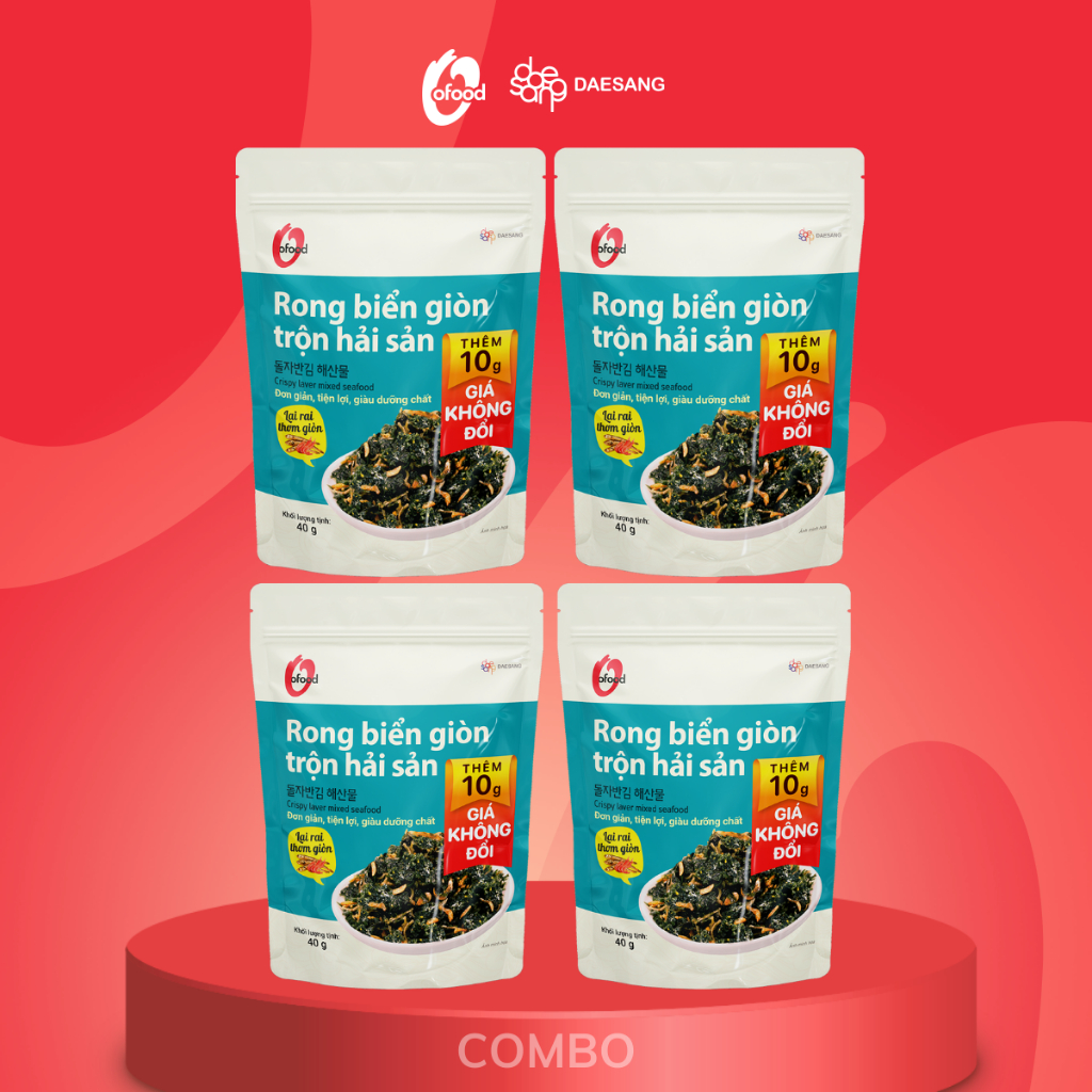 Ảnh Combo 4 rong biển giòn trộn 4 vị O'food 2