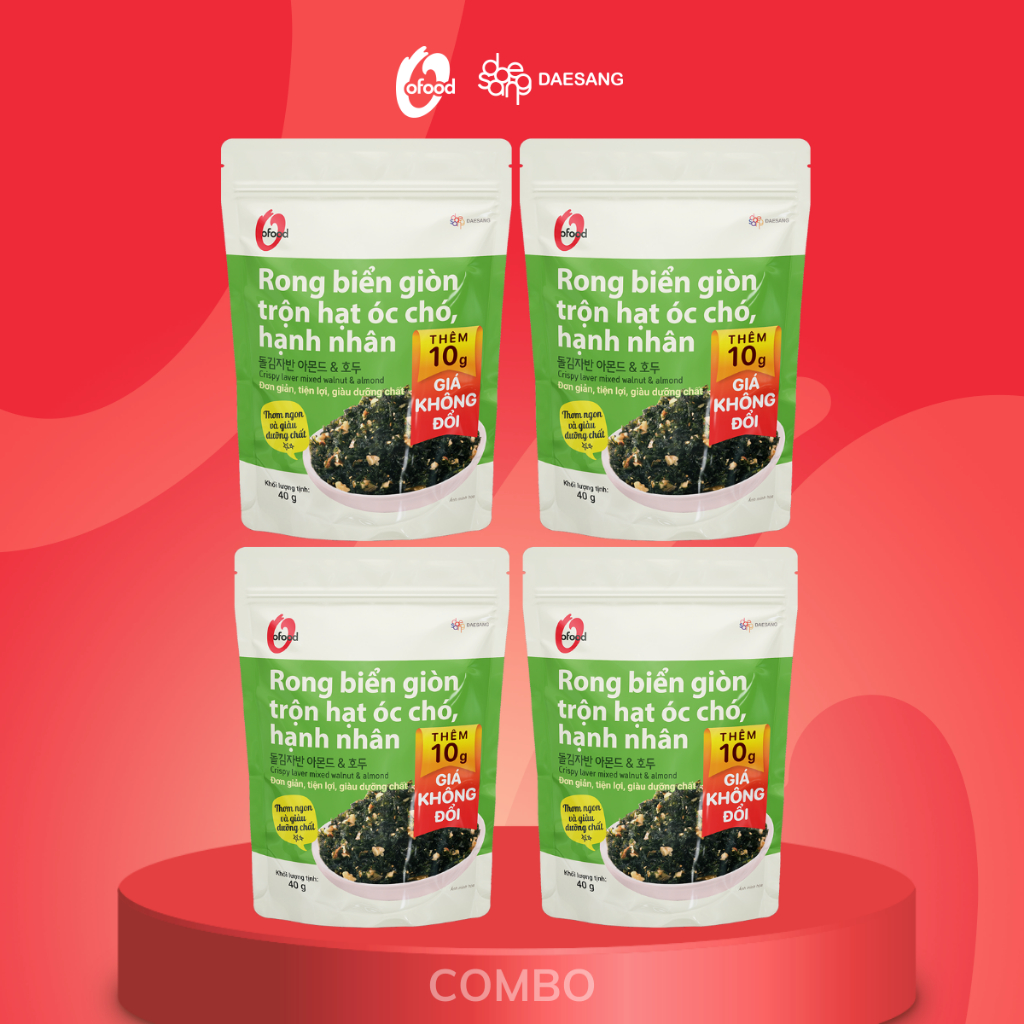 Ảnh Combo 4 rong biển giòn trộn 4 vị O'food 3