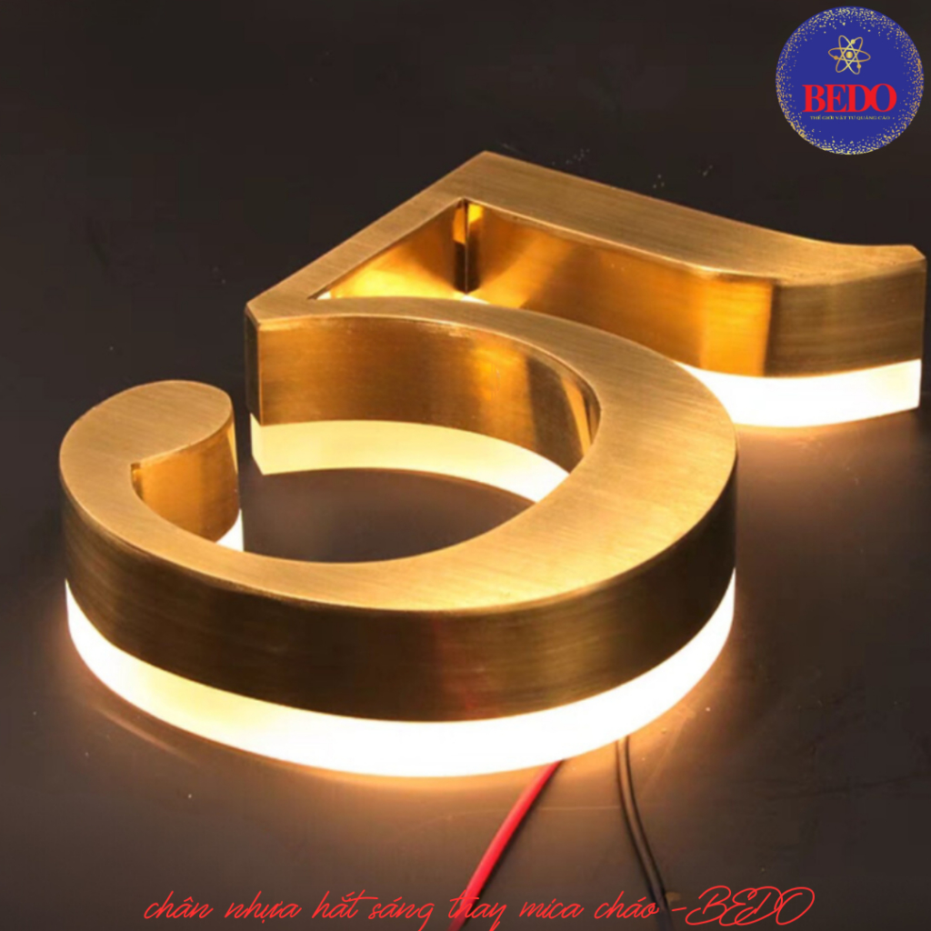Chân Nhựa Hắt LED BEDO Nhựa PVC 2cm Rãnh 1mm Cuộn 50m Làm Chữ Nổi Sáng Chân Chuyên Nghiệp