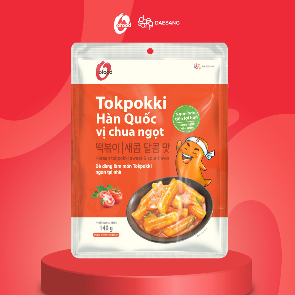 Ảnh Tokbokki Hàn Quốc O'food gói 140g 2