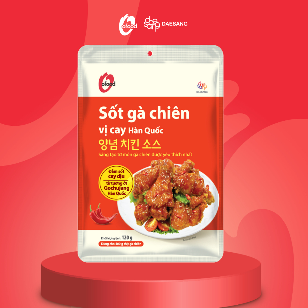 Ảnh Sốt gà chiên 2 vị cay và phô mai O'food gói 120g 2