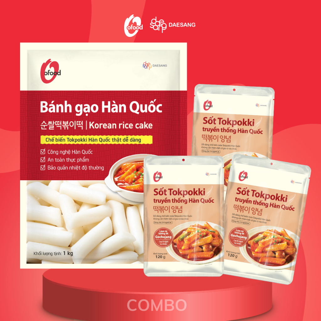 Ảnh COMBO bánh gạo 1kg và 3 gói sốt tokbokki 120g 3