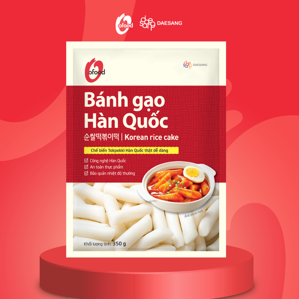 Ảnh Combo bánh gạo Hàn Quốc 350g và sốt tokbokki 120g O'food 3