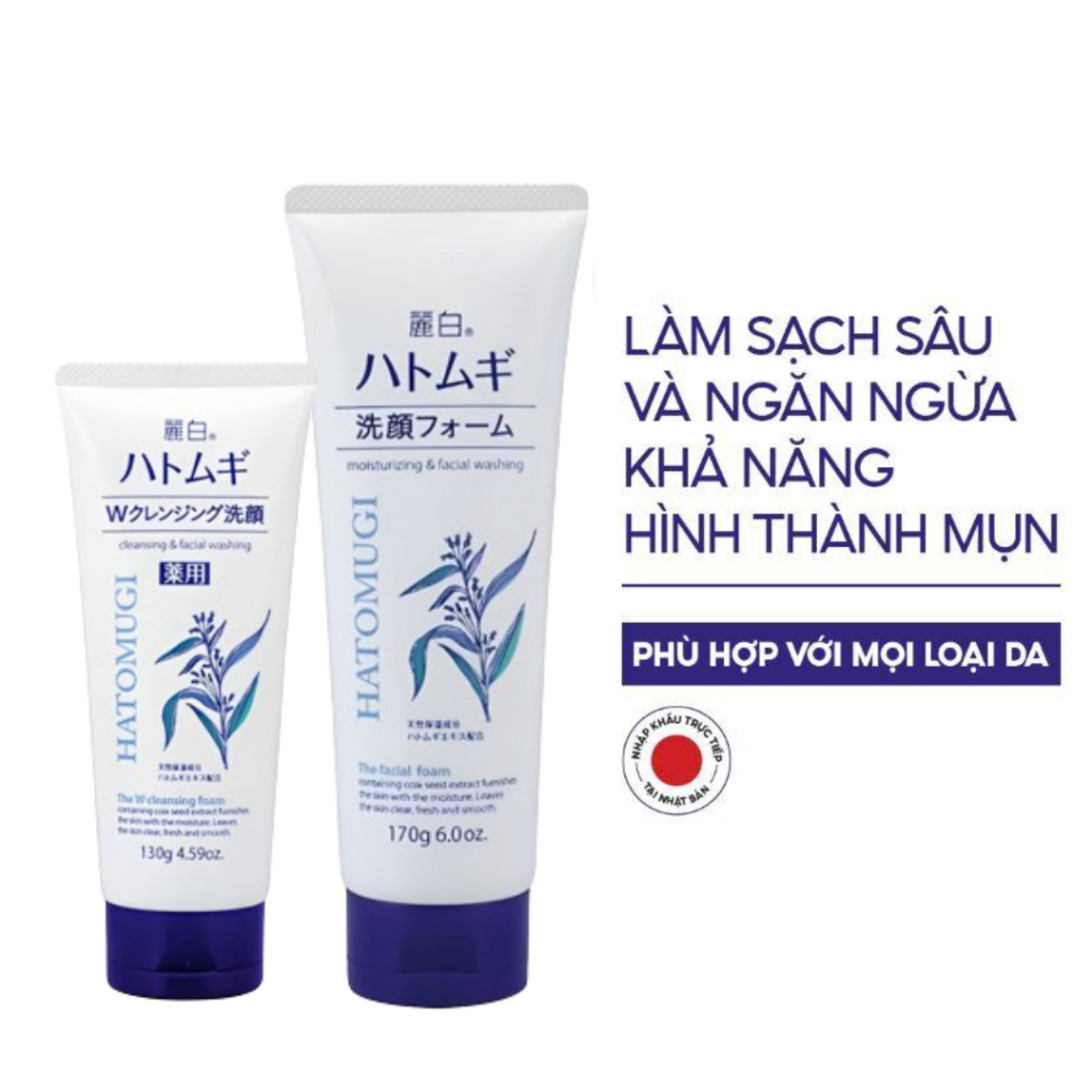 Ảnh Sữa Rửa Mặt Reihaku Hatomugi Facial Foam 130g và 170g (Màu trắng) 3