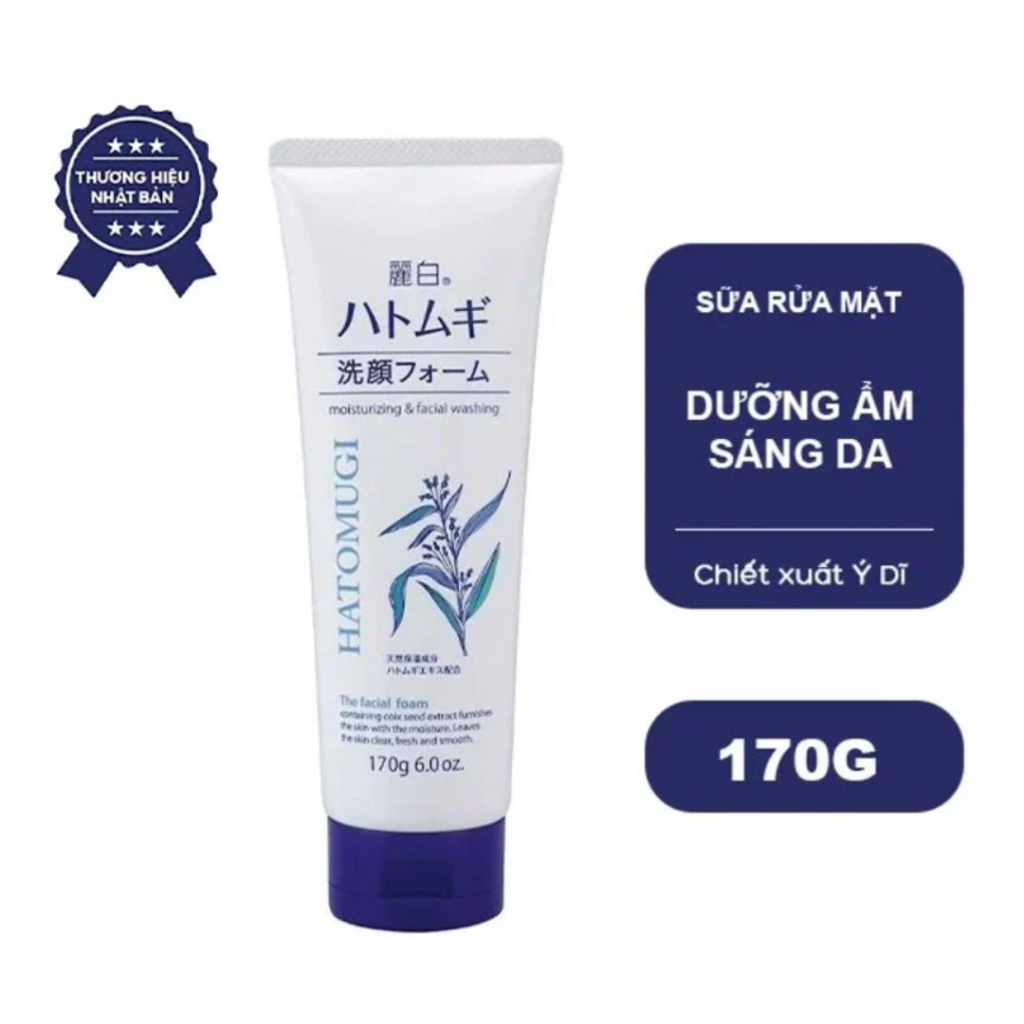 Ảnh Sữa Rửa Mặt Reihaku Hatomugi Facial Foam 130g và 170g (Màu trắng) 2