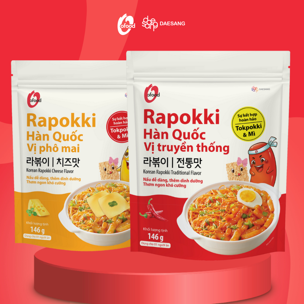 Rapokki Hàn Quốc O'food gói 146g, sự kết hợp của ramen và tokbokki ...