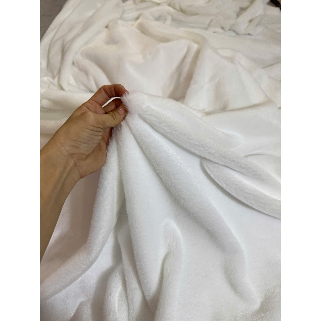 Thảm Lông Trải Tủ Điện Thoại - Thảm Lông Lót Tủ - Thảm Lông Trải Bàn Trang Điểm Màu Trắng Tinh Lông Ngắn