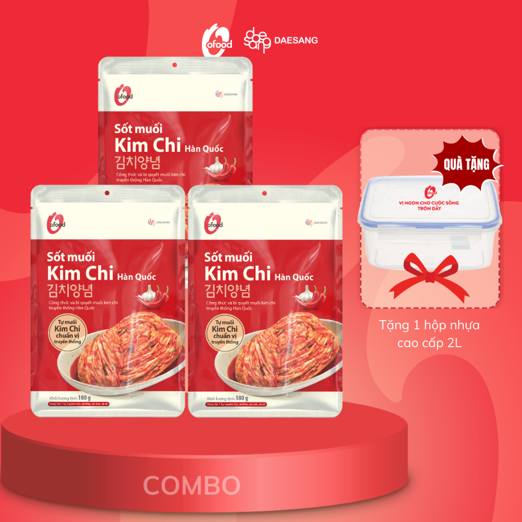 Ảnh Combo 3 gói sốt muối kim chi O'food 180g / gói 1