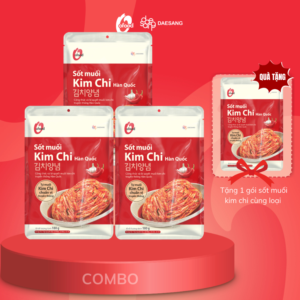Ảnh Combo 3 gói sốt muối kim chi O'food 180g / gói 2
