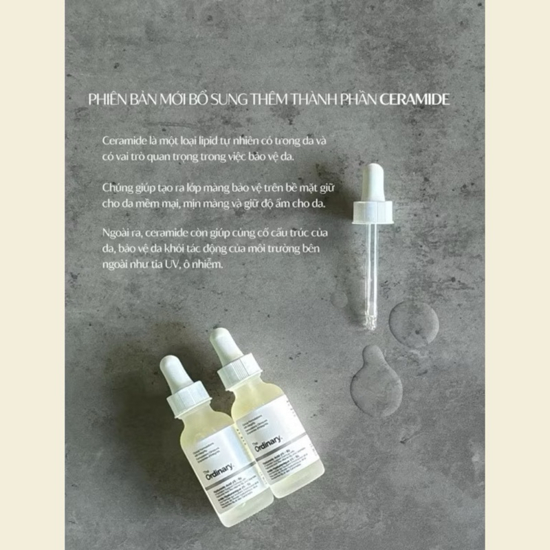 [Mẫu Mới] Tinh Chất cấp nước, phục hồi da Hyarulonic acid 2% + B5 The Ordinary ( 60ml )
