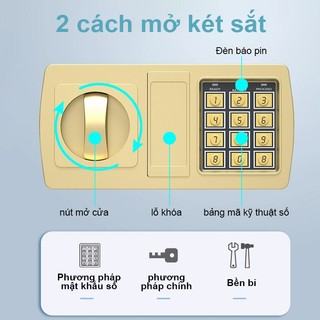 Két sắt mini điện tử, két mini 17CM/25CM, két điện tử mini 17E