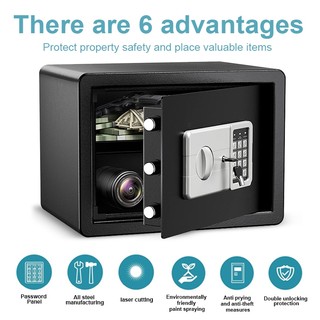 Két sắt mini điện tử, két mini 17CM/25CM, két điện tử mini 17E