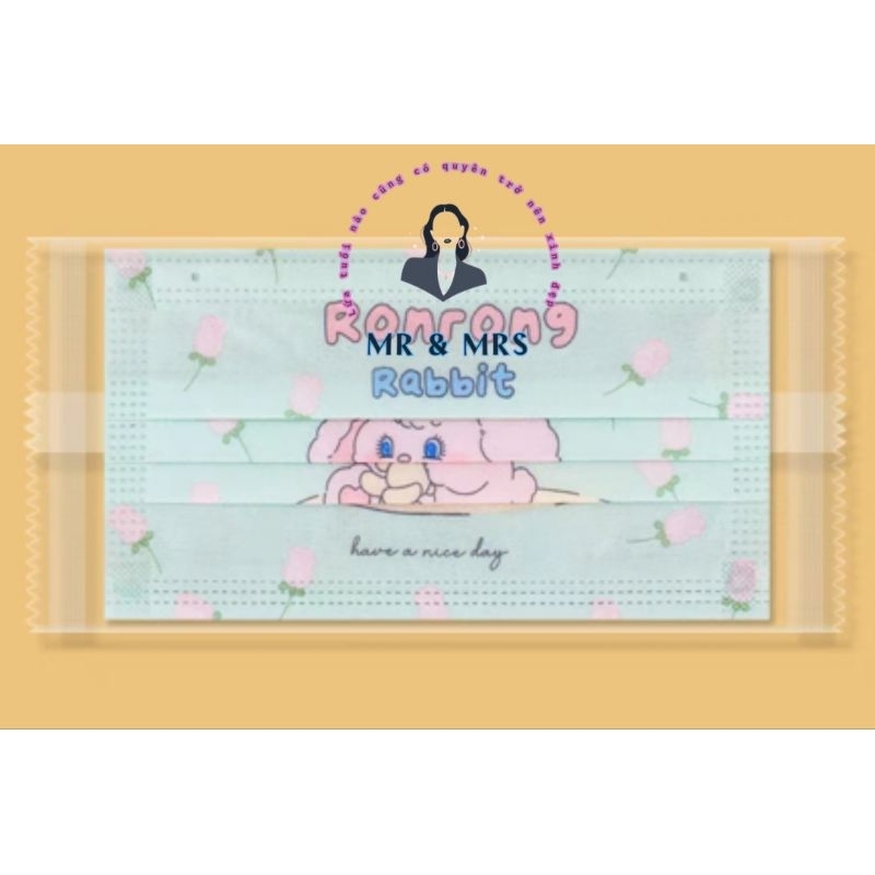 (Túi 10c) Khẩu Trang Rongrong Rabbit Người Lớn