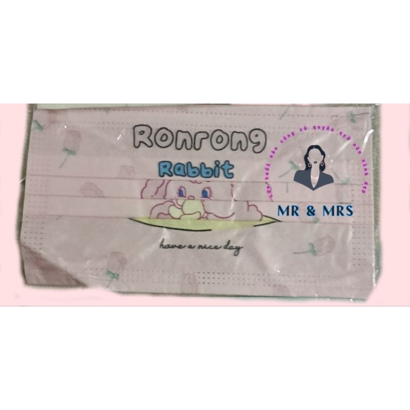 (Túi 10c) Khẩu Trang Rongrong Rabbit Người Lớn