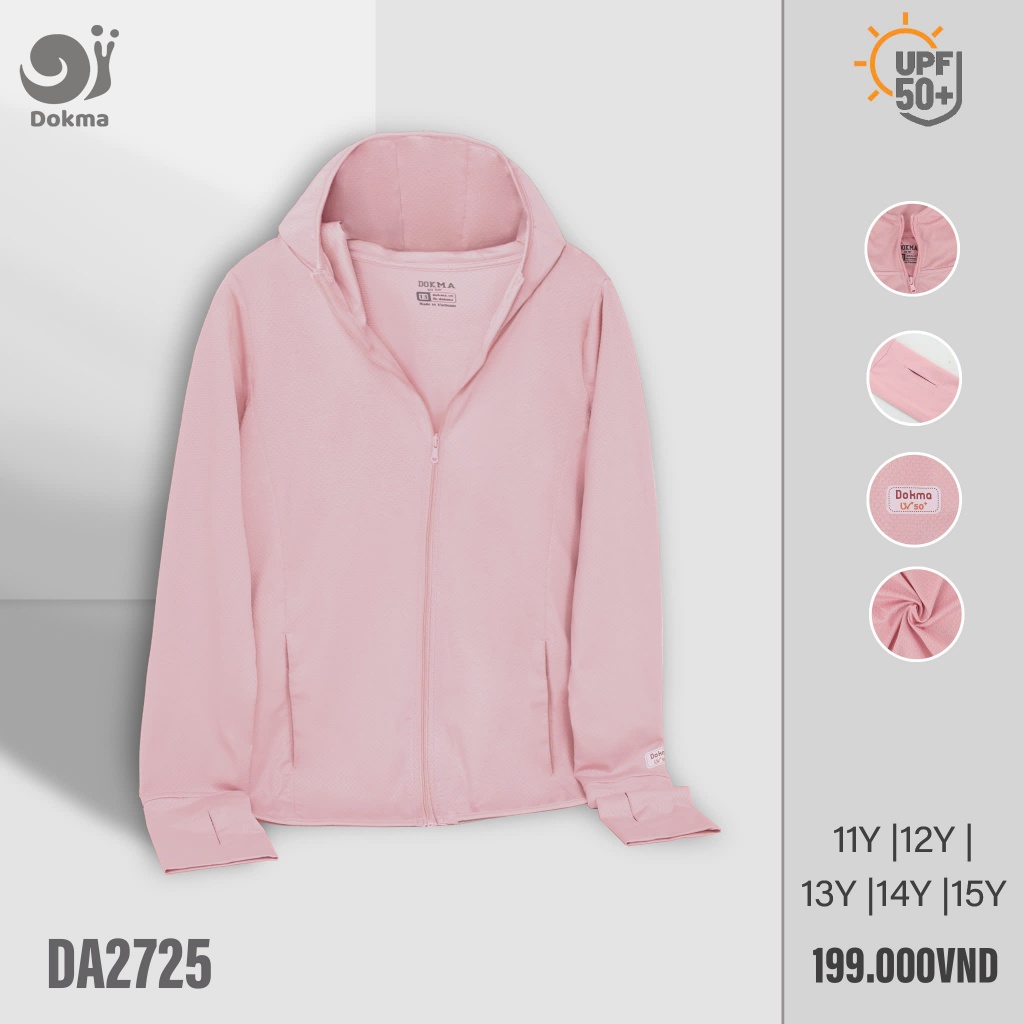 (32-47kg, 11-15Y) Áo Chống Nắng Dokma Thời Trang Chống Tia UV Siêu Mềm Co Dãn DA1494 DA2725
