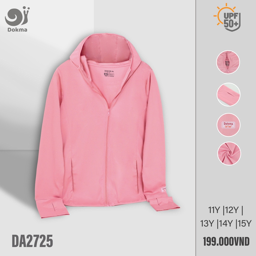 (32-47kg, 11-15Y) Áo Chống Nắng Dokma Thời Trang Chống Tia UV Siêu Mềm Co Dãn DA1494 DA2725