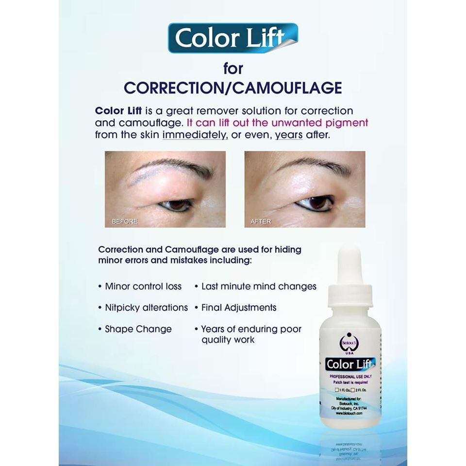 Chai Color Lift 5ml Xoá Hút Mực Xăm Chuyên Dụng
