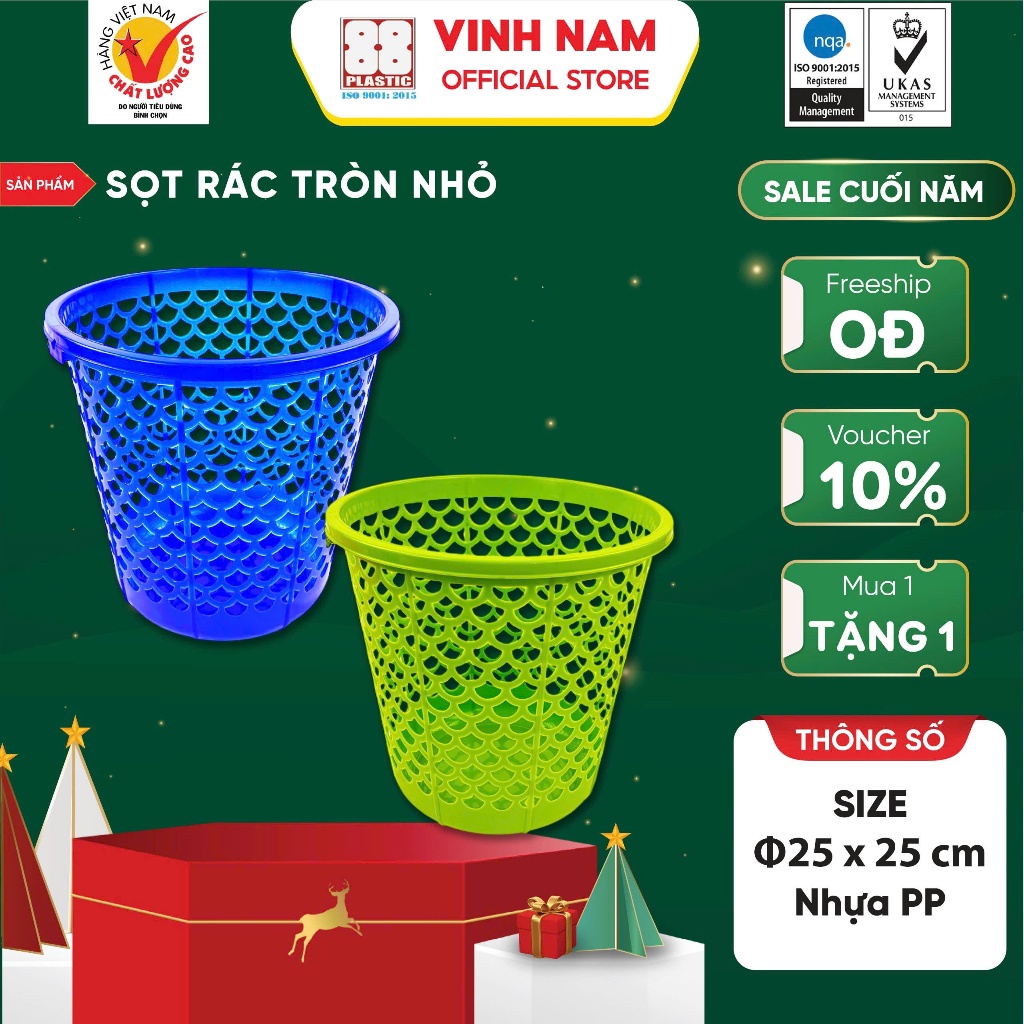 Sọt Rác Nhỏ Vinh Nam Plastic Thiết Kế Gọn Gàng Và Tiện Lợi Sạch Sẽ Cho ...