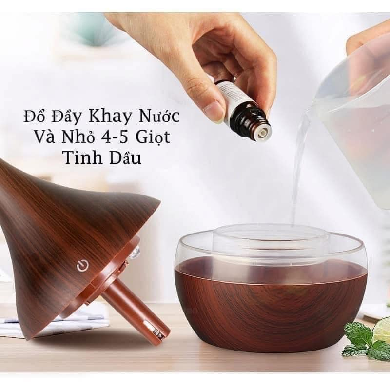 ĐÈN XÔNG TINH DẦU GỖ KHẾCH TÁN HỒ LÔ TO ĐẸP