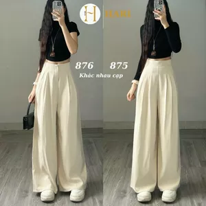 Quần tây ống rộng Hari chất gold hàn cao cấp Mềm dày dặn mát lên chuẩn dáng