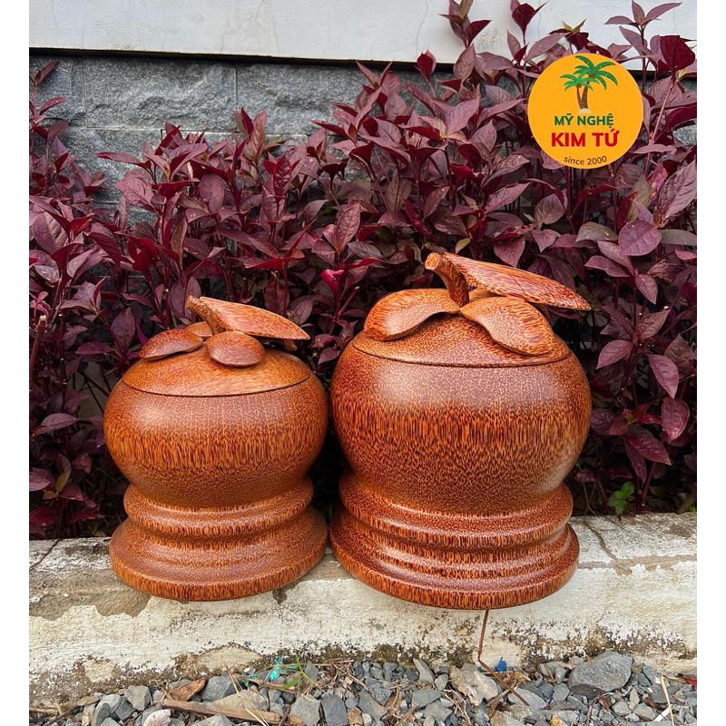 [ TẶNG ẤM 500ML - 1200ML - 1500ML ] Bình Ủ Ấm Trà Gỗ Dừa Mẫu MĂNG CỤT CÓ ĐẾ, Giữ Nhiệt Cao Cấp, Trang Trí Bàn & Quà Tặng