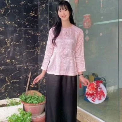 ÁO BÀ BA GẤM CÓ BIGSIZE 3XL Áo bà ba nữ gấm cổ tròn truyền thống(BÁN ÁO RIÊNG, QUẦN RIÊNG)