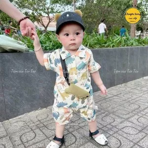 QC - Body liền thân khủng long tặng kèm túi khủng long hàng quảng châu cho bé trai bé gái 5-13kg