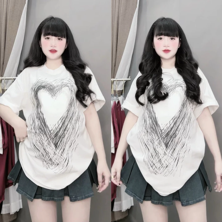 (TRINH MIT)CHÂN VÁY JEAN BẦU - Chân Váy Bò Xếp Li Bầu 076