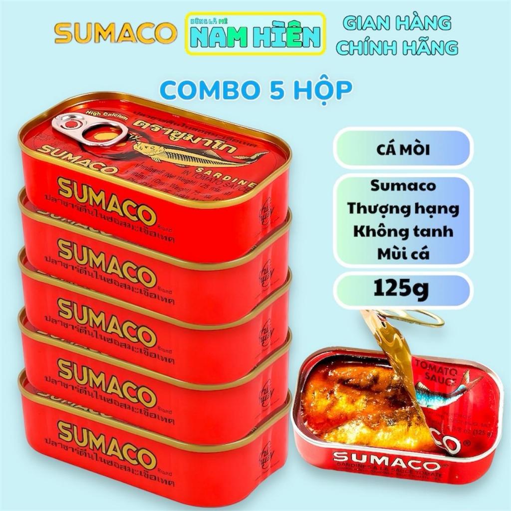 Combo 5 Hộp Cá Mòi Sumaco Sốt Cà Thái Lan - Hộp 125g Chua Food Ăn Vặt ...