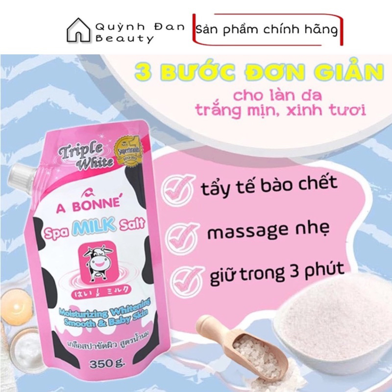 Muối bò tẩy tế bào chết body A Bonne Spa Milk Salt 350g