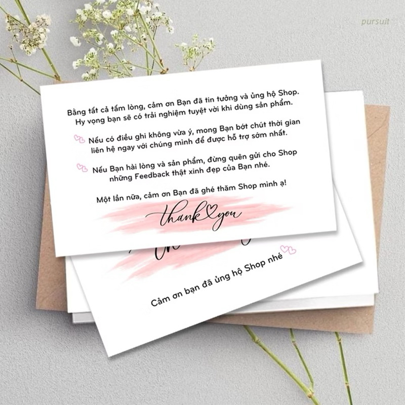 THIỆP CẢM ƠN DỄ THƯƠNG, THANK YOU CARD, CARD CÁM ƠN CHO CÁC SHOP