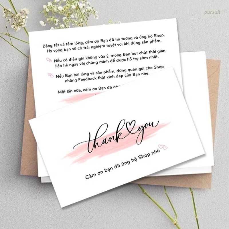 THIỆP CẢM ƠN DỄ THƯƠNG, THANK YOU CARD, CARD CÁM ƠN CHO CÁC SHOP