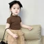 Set Bộ Bé Gái Áo Kiểu Thun Kèm Chân Váy Tầng Form Dài Set Mẹ Và Bé Siêu Xinh