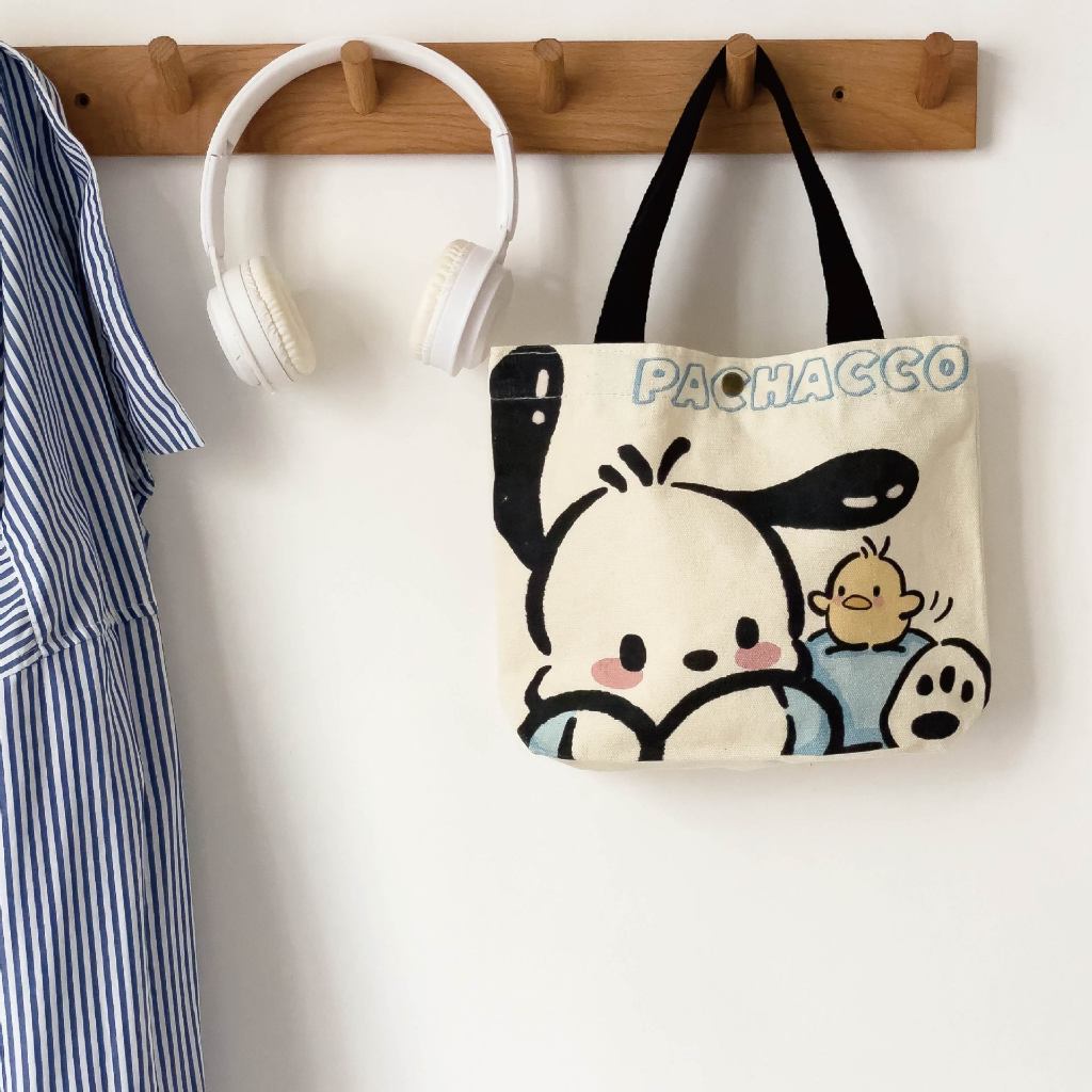 Túi Tote Vải Hoạt Hình, Túi Vải Canvas, Dung Tích Lớn, Dễ Thương, Đa Năng, Tiện Lợi,Túi Vải Dễ Thương