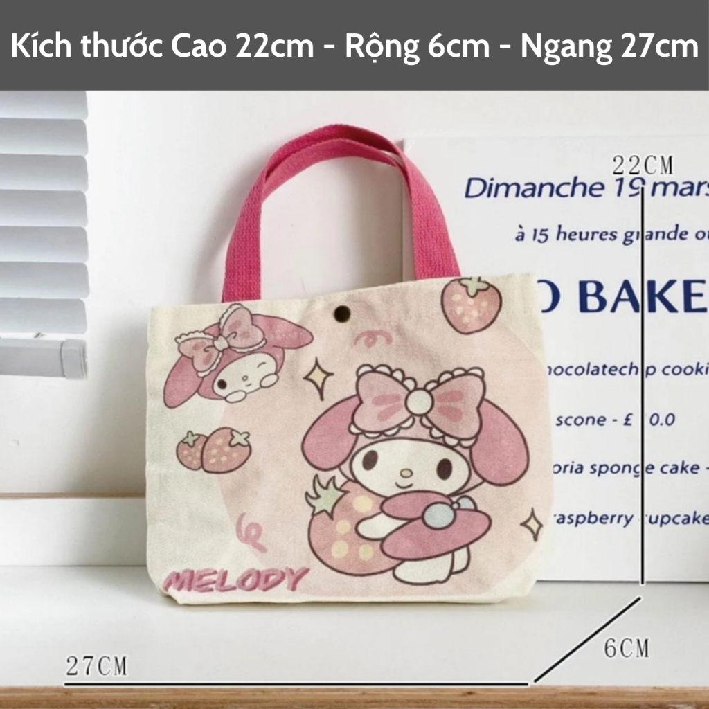 Túi Tote Vải Hoạt Hình, Túi Vải Canvas, Dung Tích Lớn, Dễ Thương, Đa Năng, Tiện Lợi,Túi Vải Dễ Thương