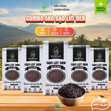 Gạo Lứt Đen, Gạo Lứt Tím Than Nguyên Cám combo 5kg