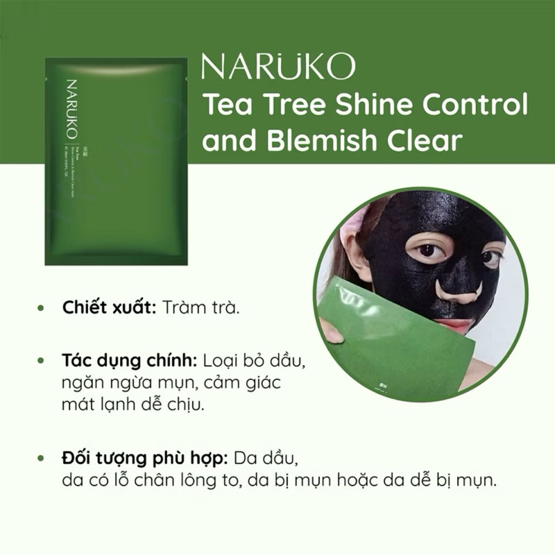 [Lẻ] Hàng Công Ty Mặt Nạ Giấy Naruko Mask Taiwan 25ml Chính Hãng