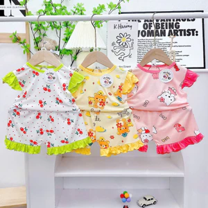 Bộ Cánh Tiên Bé Gái Xinh, Chất thun lạnh, vải mềm, mát, co giãn. Size 5 -16kg (MS43)