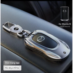 Vỏ ốp khoá smart keys Mazda 3 - 6 - CX5 - CX8 chất liệu hợp kim cao cấp khắc CNC