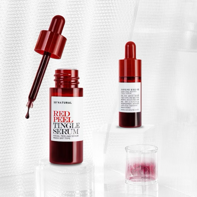 [PHIÊN BẢN MỚI 11ml] Red Peel Tingle Serum Tinh Chất Tái Tạo Da So’ Natural ( 35ml )