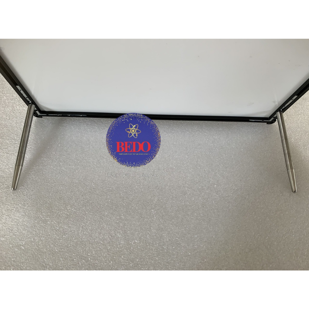 Chân Đỡ Khung Tranh LED BEDO Inox Cao Cấp 10x0.7cm Chống Gỉ Để Bàn Menu Điện Chuyên Nghiệp