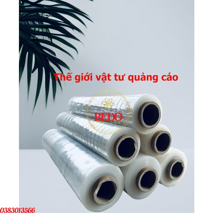 Màng Chít PE BEDO Nhựa PE Nguyên Sinh Khổ 50cm Quấn Pallet Bọc Hàng Co Giãn Siêu Dính Trong Suốt